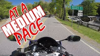 At A Medium Pace
This is the second day at Deals Gap with my new to me 2009 Yamaha R1. I am heading over the hill known as The Tail Of The Dragon. Im not in a big hurry, just passing thru... At a medium pace. At A Medium Pace