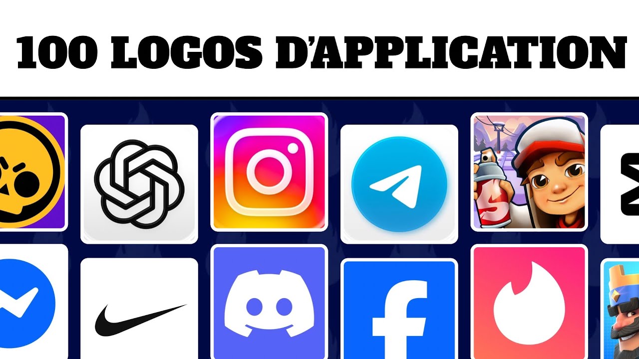 Devine 100 logos d'Application mobile Quiz Logo