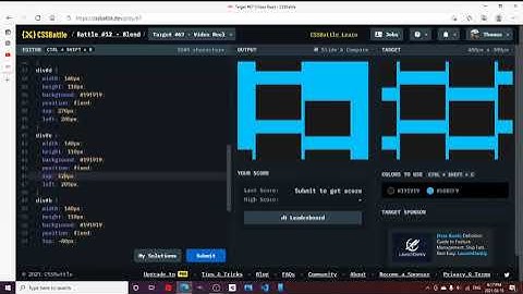 CSS Battle #12 Blend Target #67 Video Reel