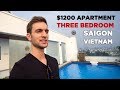 $1200 Vietnam Three Bedroom Apartment Tour (Saigon)