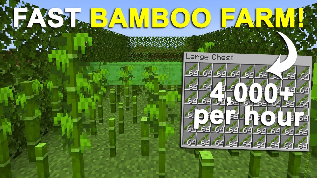 Minecraft FAST Bamboo Infinite Fuel and Wood Farm BEST DESIGN 4,000