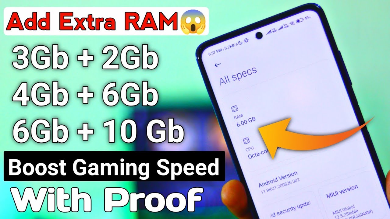 Add 6Gb to 8Gb Extra RAM On Any Android Device 2023 | Memory Extension ...