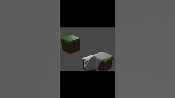 Minecraft grass block with leather in blender #blender #brainrotshorts