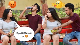 Food Snatching Prank 😂 (2024) Khana Chori Prank | pranks in INDIA | Food Snatching prank cute girl