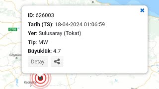 #Tokat #Sulusaray 4.7 #deprem hakkında düşüncem
