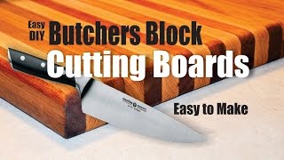 How to easily make a Butchers Block Cutting Board. This short video shows how easy it is to make beautiful cutting boards using 