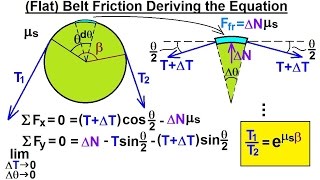 Mechanical Engineering: Ch 11: Friction (31 of 47) (Flat) Belt Friction: Deriving the Equation