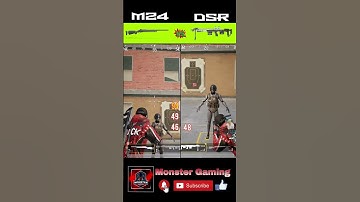 M24 V/S New Sniper DSR 💥🔥Damage Test Comparison #bgmi #shorts #pubg #gaming #trending