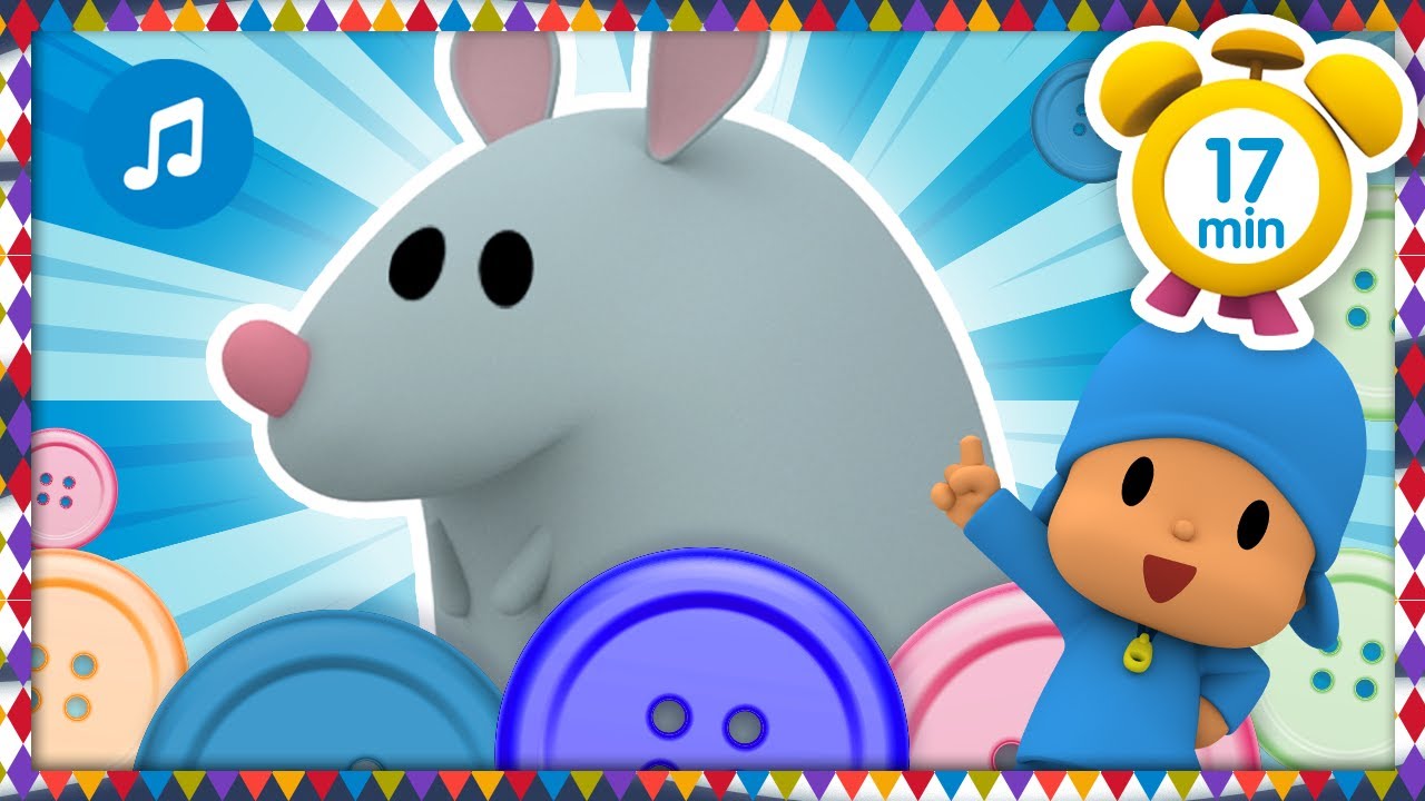 🐭 Debajo un botón -TÓN -TÓN + Otras Canciones Infantiles [ 17 min ] | Música para Niños | Pocoyó