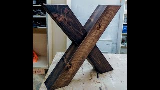 This is my first attempt to make a set of x shaped table legs. There will be more videos to come about the rest of the table !