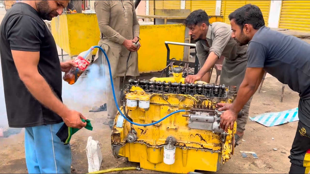 Engine Restoration Six Cylinder Diesel Engine Restoring Process - YouTube