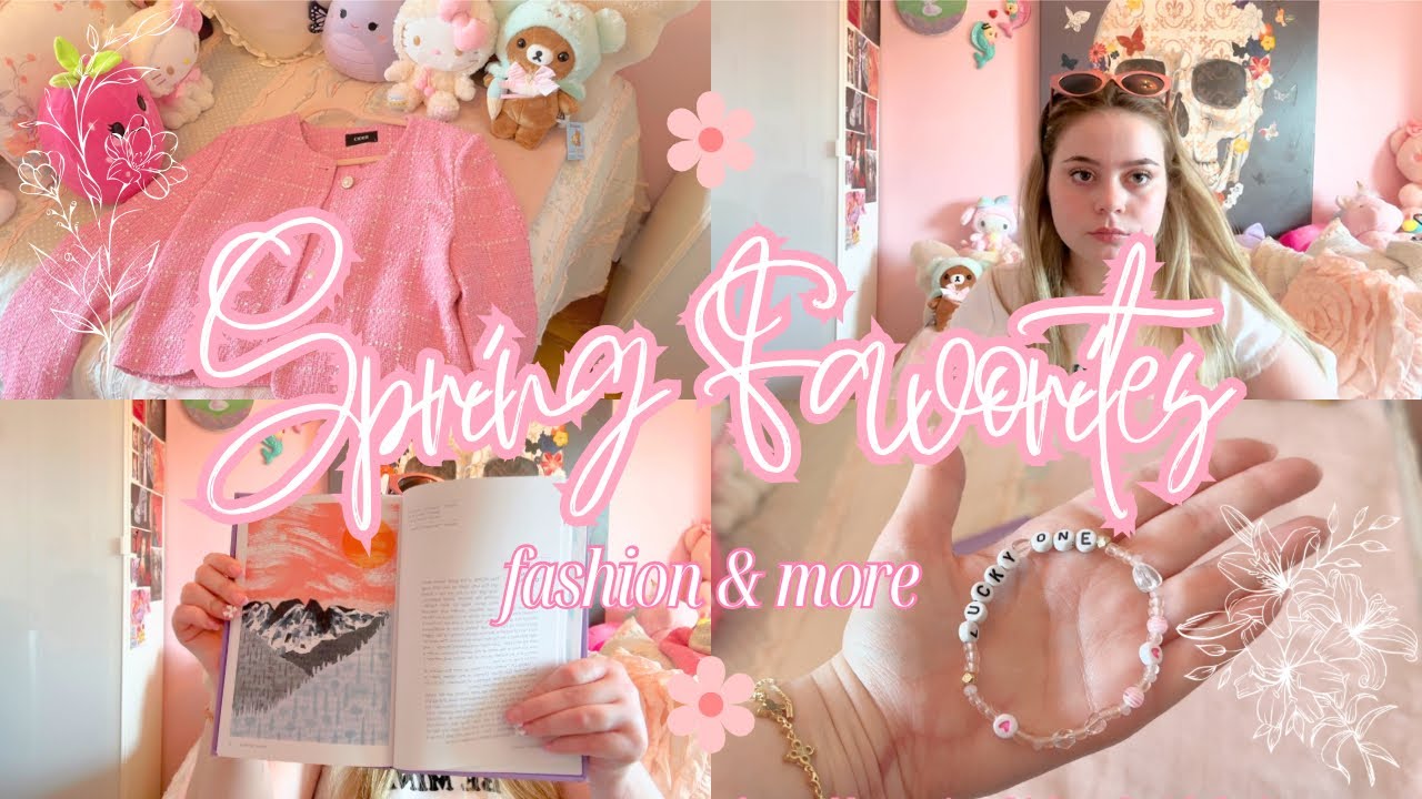 spring favorites 🍓 °❀⋆.ೃ࿔*:･ // clothes, books, & home!!! 🌷