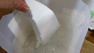 How to dissolve styrofoam/polystyrene/isomo with acetone