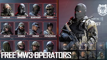 How to Unlock ALL 20+ FREE MW3 Operators! (Modern Warfare 3 Free Operator Unlock Challenges)