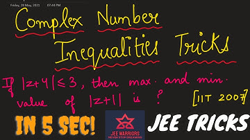 COMPLEX NUMBERS TRICK/Solve in 5 seconds/JEE/NDA/BITSAT/CETs/Airforce/Banking Shortcut #iitjee #jee