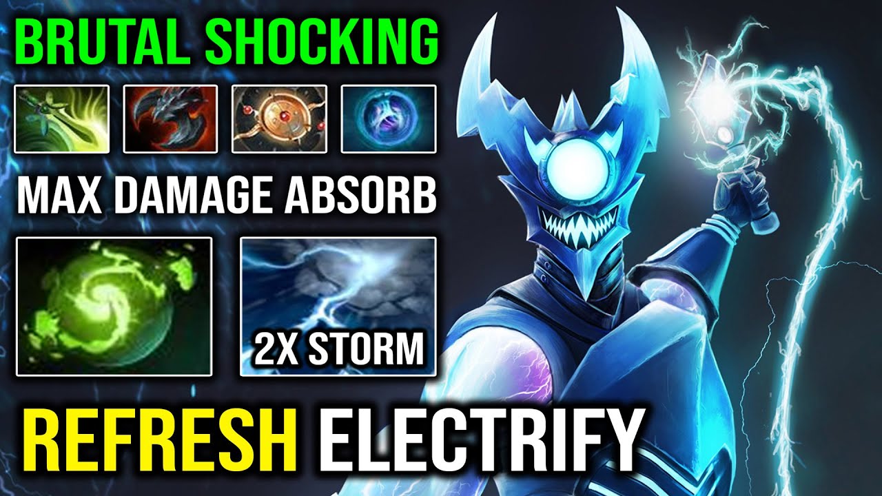 Double ELECTRIFY Shocking Storm Refresher Razor + Double Static Link Max Damage Absorb DotA 2
