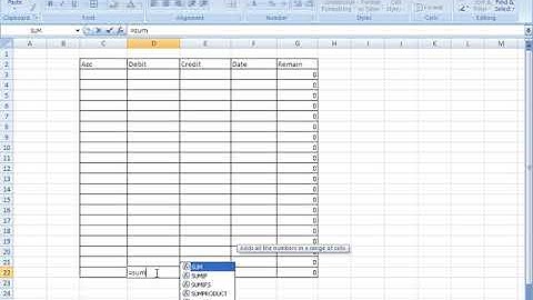 Excel Accounting part 7 MS Office 2007 Pashto Videos 2019