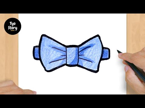 #814 How to Draw a Bow Tie - Easy Drawing Tutorial - YouTube