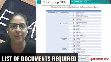 List of Documents Required | NEET 2022 Application Form | Shruti Ma