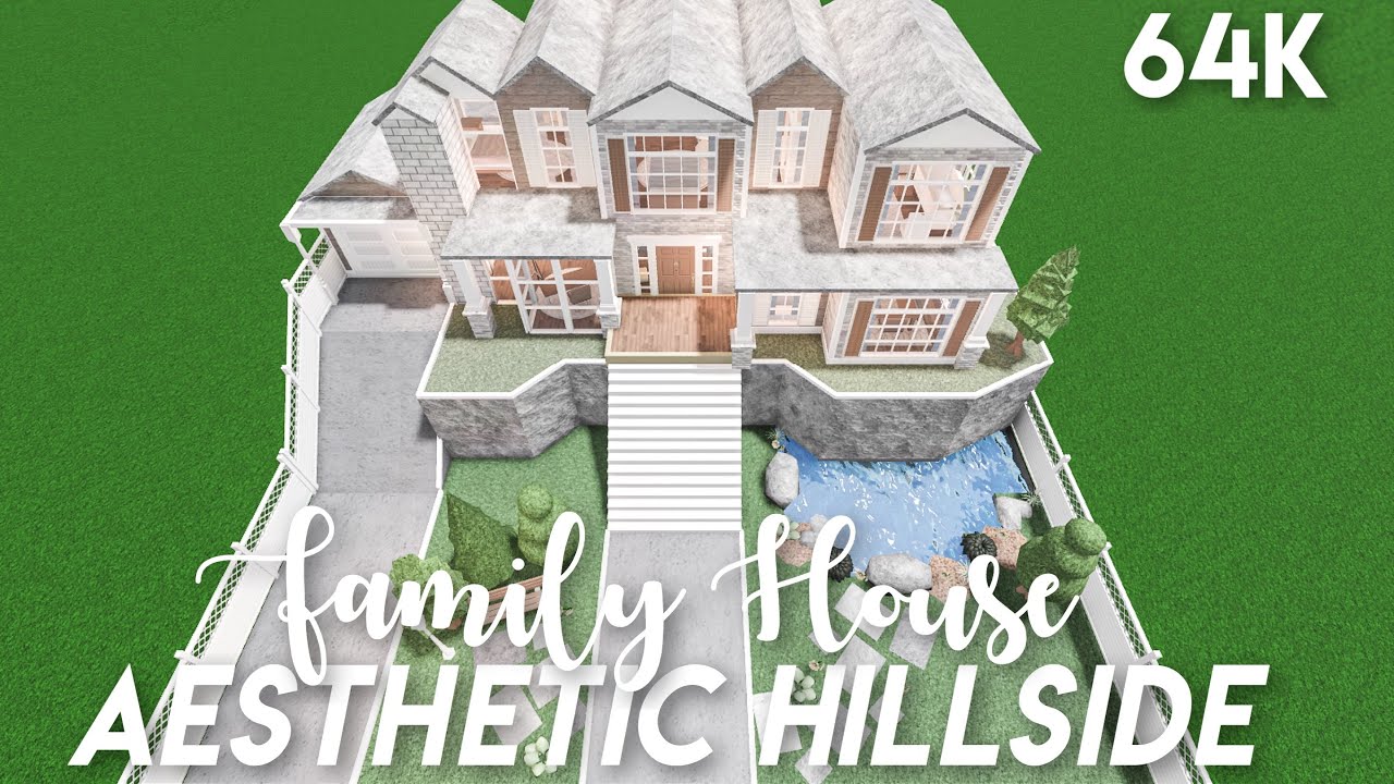 Aesthetic hillside family house   Bloxburg speedbuild   YouTube   Design  your dream house, Unique house design, Two story house design
