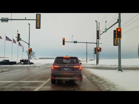 Winter Snow Drive Quincy IL after the roads cleared and the snow plowed