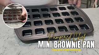 See How The Brownies Come Out With The Pampered Chef Mini Brownie Pan.