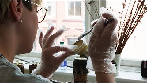 She transforms beach trash into meaningful sculptures