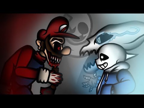 Horror Mario vs Sans [Undertale Last Breath] Animation