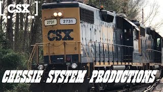 [CSXT]2731 GP38-2 & 2519 [GP38-2]Runs As Y105-05 To Milan LHF 🐘🐘 & Lite Engines Zin Fay NC