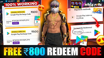 FREE REDEEM CODES INSTANT 🤩 | ₹800 REDEEM CODE FREE |HOW TO GET GOOGLE PLAY STORE REDEEM CODES FREE