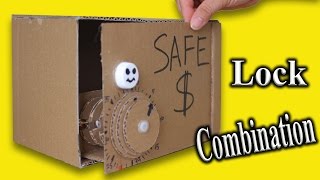 Make Piggy Bank Safe From Cardboard - Diy Easy Safe Box With Combination Lock Pword Protected