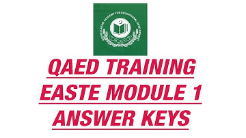 EaSTE Module 1 Unit 1 Solution Keys For QAED LMS For PSTS