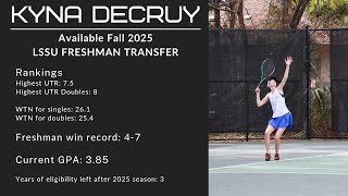 Kyna Decruy Fall 2025 U.s. College Tennis Prospect