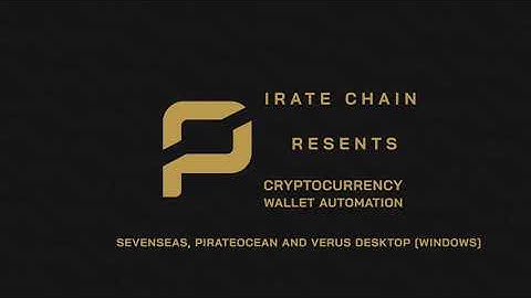 Cryptocurrency Wallet Automation For Windows | Pirate Chain (ARRR)