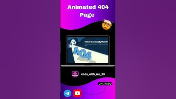 Animated 404 Page 😱 HTML CSS JS