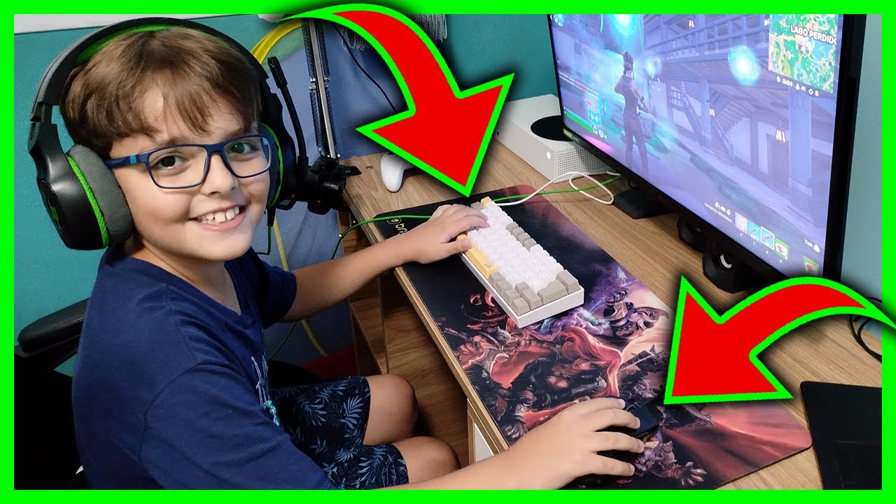 PRIMEIRA VEZ JOGANDO FORTNITE NO TECLADO E MOUSE GAMER - Lito - YouTube