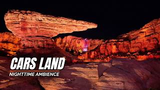 Cars Land Nighttime Ambience at Disney California Adventure | 3 Hours | 4K