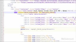 Ajax Jquery Column Sort with PHP & MySql