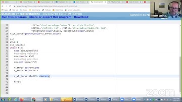 Code 2D motion in glowscript