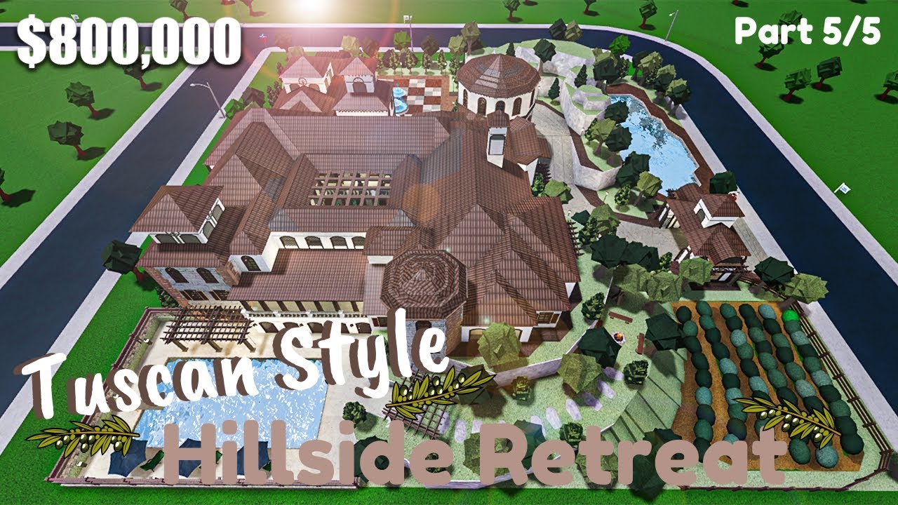 Bloxburg Tuscan Style Hillside Retreat Mega Mansion House Build Roblox Part 5 5 Youtube Homeowners may wish to build a mansion floor plan since such a luxury house screams personal success and style. bloxburg tuscan style hillside retreat mega mansion house build roblox part 5 5