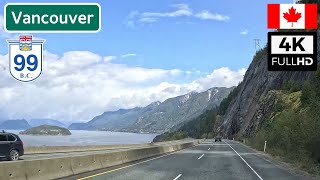 Vancouver Sea to Sky Drive: Downtown to Squamish, British Columbia Canada | 4K Time Lapse Drive