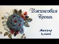 Джинсовая брошь. Брошка из джинсов своими руками. Мастер класс. Jeans Brooch of jeans with his hands