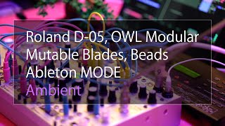 Roland D-05 (Digital Native Dance) , OWL Modular, Mutable Blades, Beads & Ableton MODE | Ambient