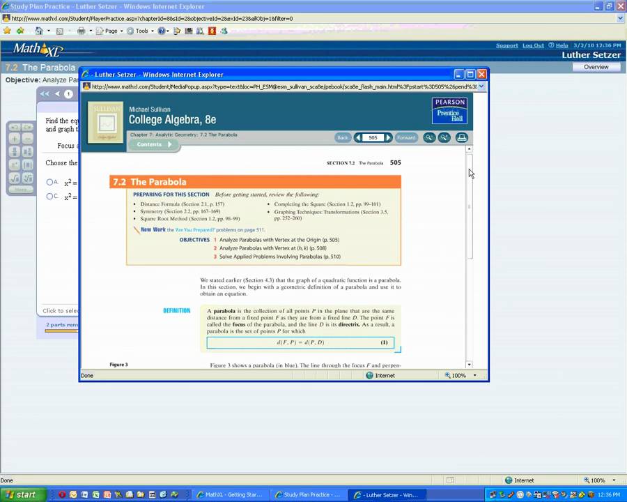 mathxl demonstration youtube
