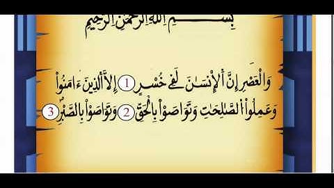 الصّف الثّاني ابتدائي - تربية إسلامية - سورة العصر - الحصة10 - أ. مبروكة الفزّاني