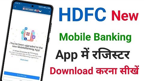 HDFC New App Registration | HDFC Bank App Login 