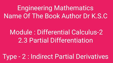 Engg_Maths | Partial Differentiation | Type-2 | Indirect Partial Derivatives