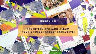 unboxing ☆ Seventeen 세븐틴 8th Mini Album Your Choice ☆ target exclusive (all 3 versions!)