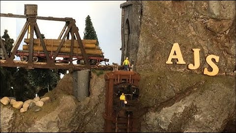 AJS Model Railway N scale layout update #12 - Scratch built Suspension Footbridge & Cab Elevator