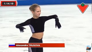 Queen of QUADS Alexandra Trusova Skate Canada 2019  Practice FS Александра Трусова Скейт Канада